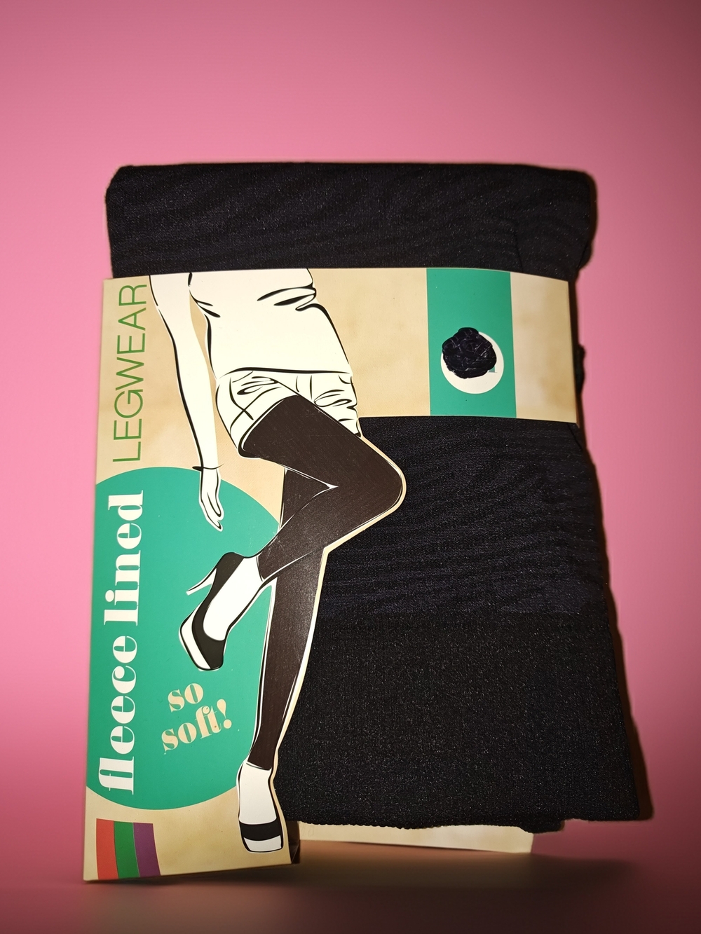 Fleece-Lined Black Legwear Tights - Soft Comfort